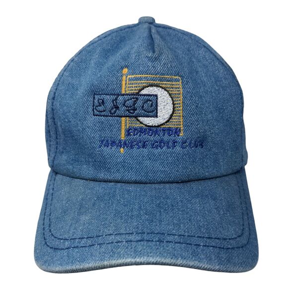 EJGC Edmonton Japanese Golf Club Blue One Size Adjustable Embroidered Denim - Picture 1 of 7